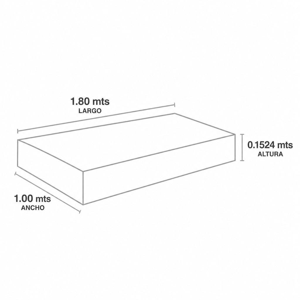 COLCHON ZEBRA 16 SIN ACOLCHAR 1.5 PLZ X 6" (1.85X1.00X6") Z-16