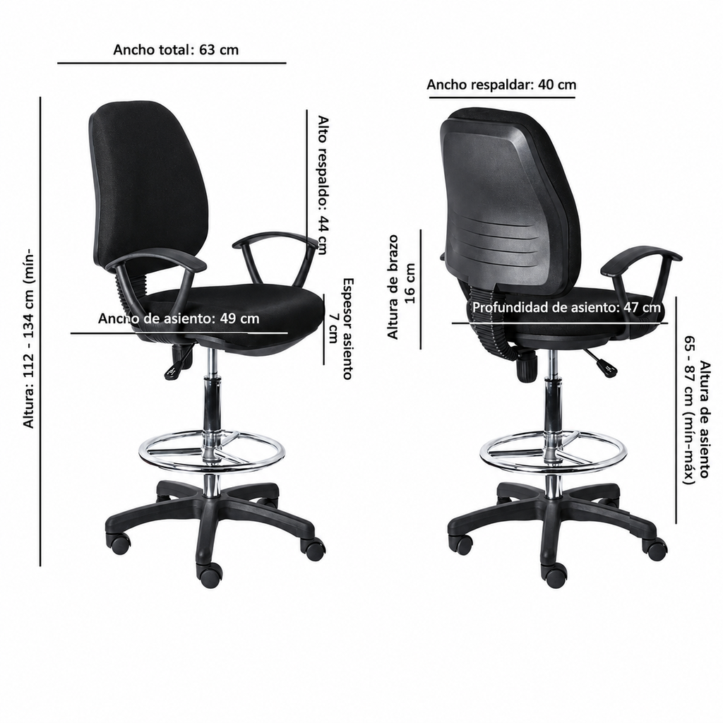 SILLA GIRATORIA CAJERO C/BRAZO (4003AT2P)