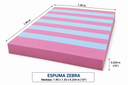 ESPUMA ZEBRA LILA/CELESTE 2 PLZ X 10" C/PLASTICO D20KG/M3