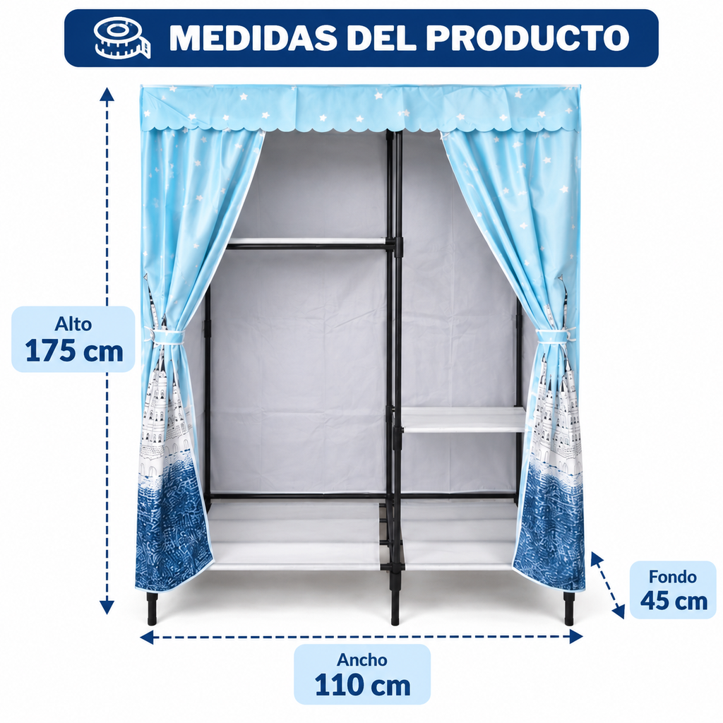 ROPERO IMPORTADO ESTAMPADO COD PL22-110 (175X45X110)