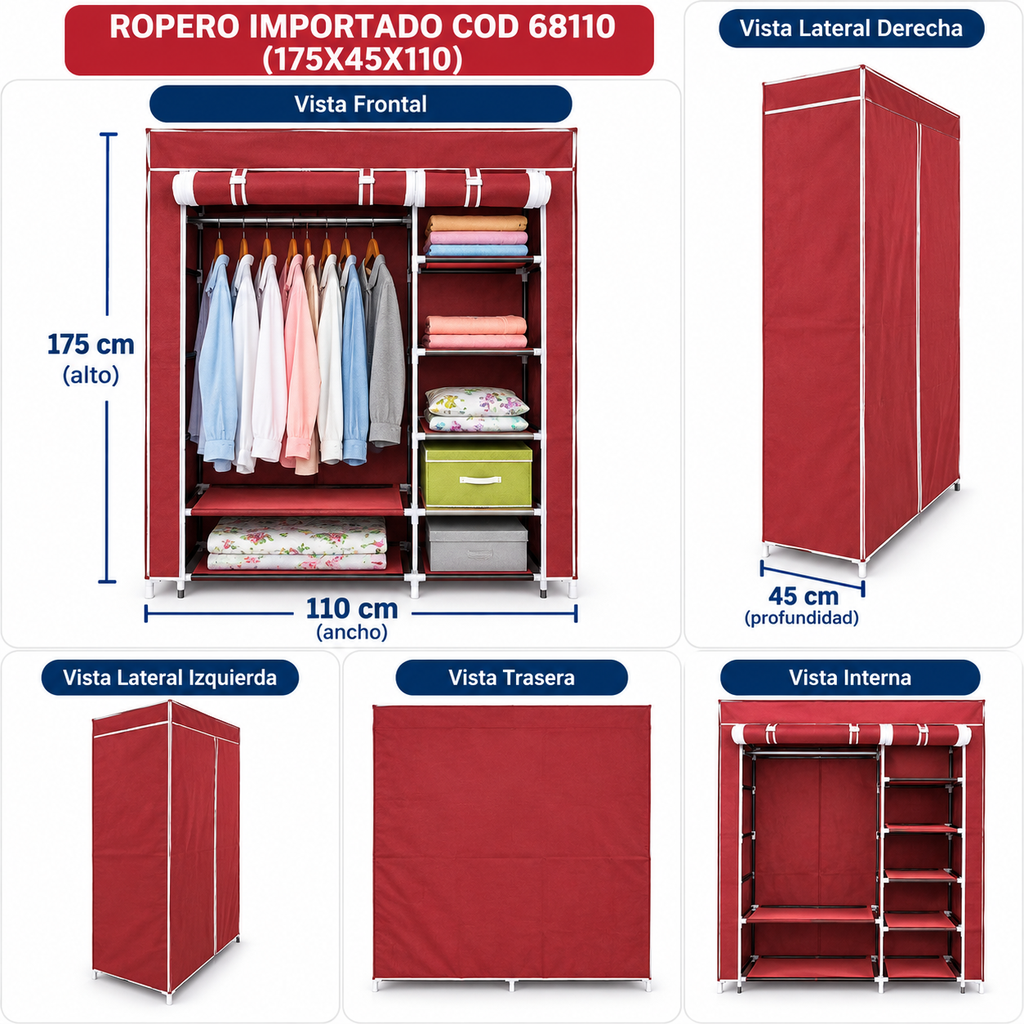 ROPERO IMPORTADO COD 68110 (175X45X110)