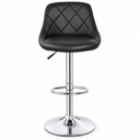 BANCO BAR GIRATORIO BASE CROMADA MOD ROMBO (RTA-JZC-508)