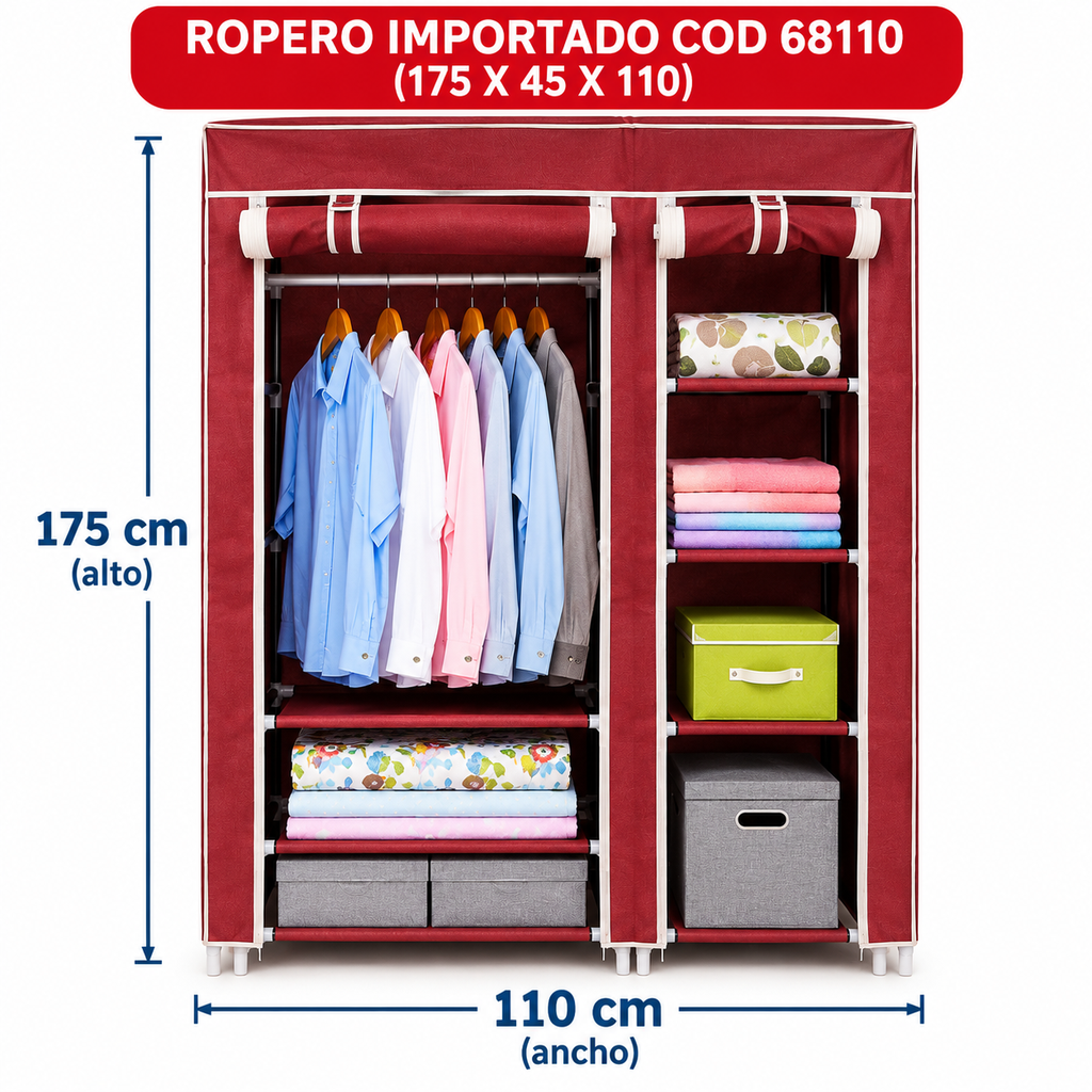 ROPERO IMPORTADO ESTAMPADO COD PL22-110 (175X45X110) (copia)