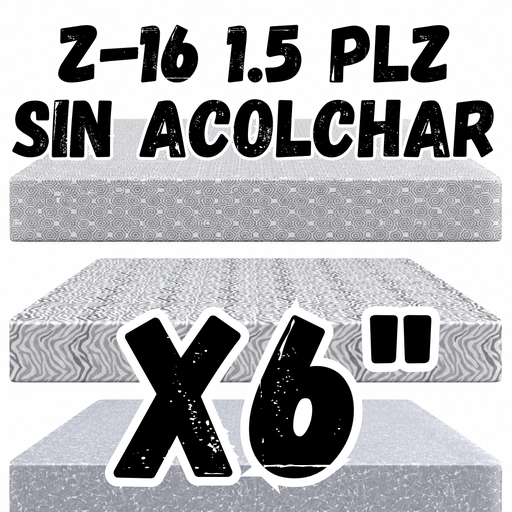 COLCHON ZEBRA 16 SIN ACOLCHAR 1.5 PLZ X 6" (1.85X1.00X6") Z-16